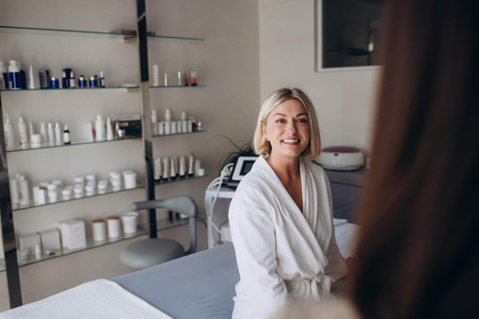 woman in med spa